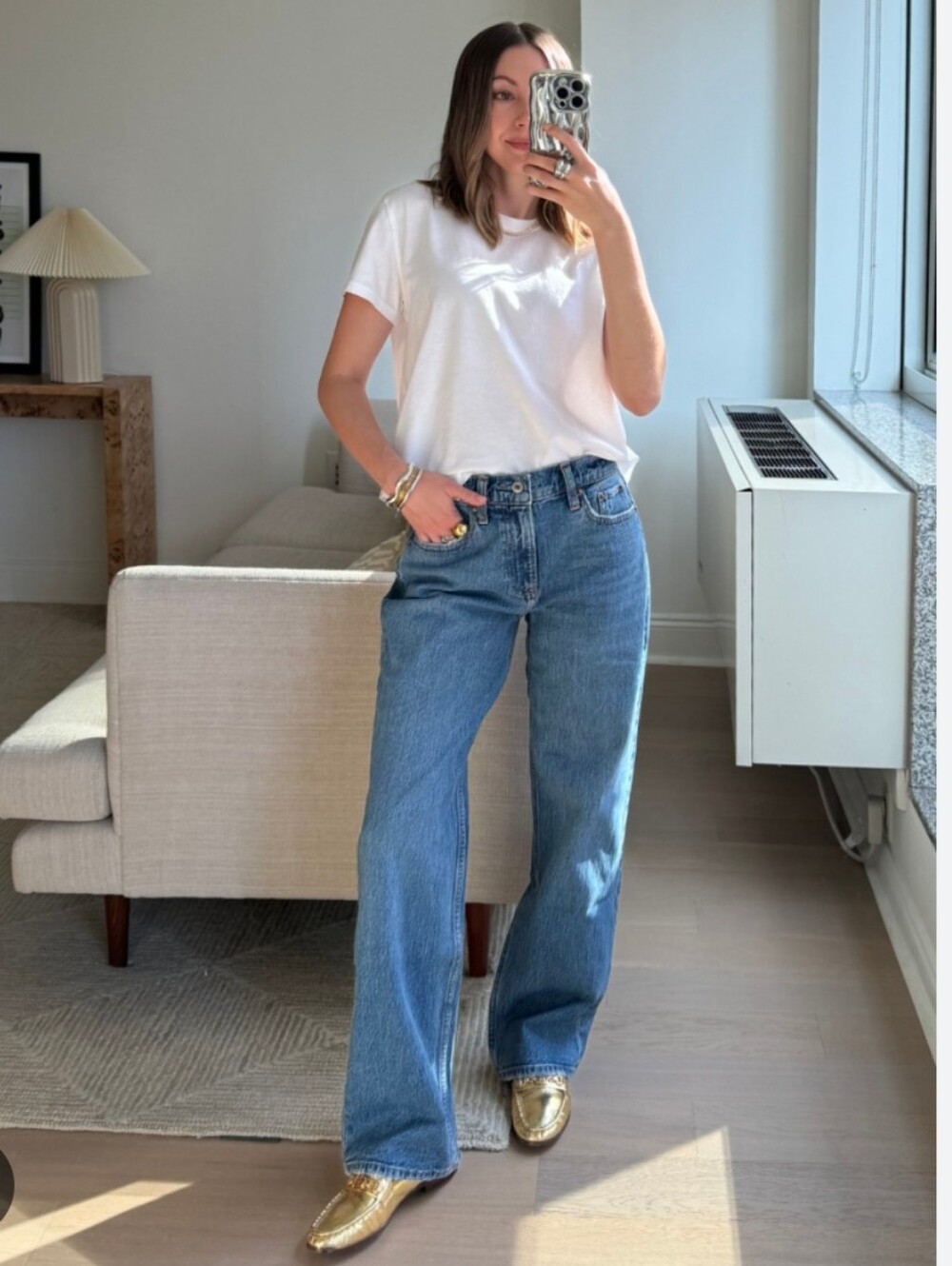 Abercrombie & Fitch | Baggy Low Rise Medium Wash Short Length Jeans